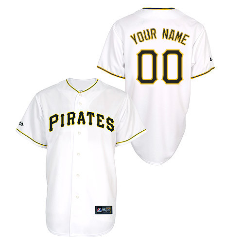 Customized Youth MLB jersey-Pittsburgh Pirates Authentic Home White Cool Base Baseball Jersey